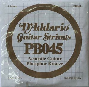 ダダリオ D'Addario PB045弦/Phosphor Bronze