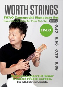 Worth Strings IP-LG IWAO Piezo PickUp Low-G セット ウクレレ弦