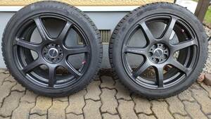 WORK EMOTION T7R 17インチ7J +47 5穴 PCD100 & BRIDGESTONE VRX2 215/45R17 タイヤホイールセット