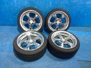 WORK ワーク VS-KF 18x8J +38 / 18X9J +38 5穴 PCD:114.3 メッキ 18インチアルミホイール スタンス系 マークⅡ チェイサー シルビア等 に