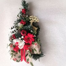 ◆クリスマスツリーの壁掛け【2I】◆アーティフィシャルフラワー・リース・壁掛け・造花◆花倶楽部_画像3