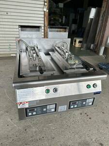  Maruzen 2018 year business use gyou The . vessel gyoza roasting machine MAZ-44 2 ream automatic gyoza baking machine city gas interval .650× depth 750× height 350mm