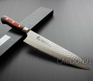 堺孝行 33層槌目ダマスカス 牛刀 21cm (210mm) 日本製 高級包丁