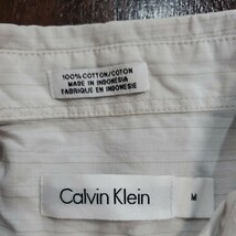 CalvinKlein 長袖シャツ ストライプ柄 サイズM US古着 アメリカ古着 azu1075_画像8