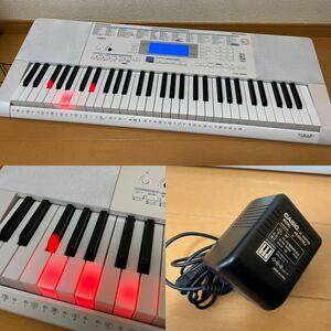 CASIO 光ナビゲーション 電子キーボード 61鍵盤 LK-222 ACアダプター付き 動作確認済み 