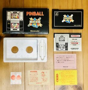 【動作確認済】任天堂 ゲームウォッチ ピンボール　Nintendo 1983 GAME&WATCH PB-59 PINBALL マルチスクリーン 箱、説明書付