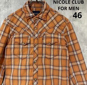 ニコルクラブ　NICOLE CLUB FOR MEN 長袖シャツ　サイズ46