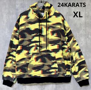 24KARATS パーカー　XL 裏地パイル　綿100% 迷彩