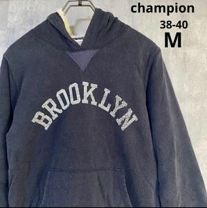 チャンピオン　champion ボア　パーカー　M 紺　綿70% レーヨン30%