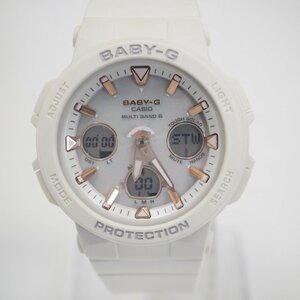 Th946221 カシオ 腕時計 BABY-G BGA-2500 ソーラー 樹脂 ホワイト レディース CASIO 中古