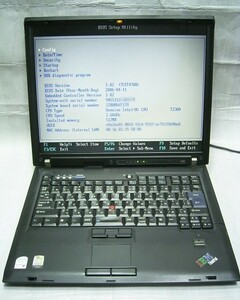 ジャンク ThinkPad R60 IBMロゴ 15インチSXGA＋