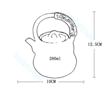 セラミック瓶 やかんを沸かす お茶の道具 ティーポット 提梁セラミック瓶 手作り コーティングなし 250ML_画像6