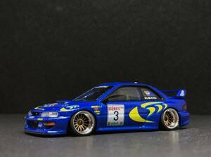 TSMモデル 1/64 SUBARU Impreza WRC97 1997 Raly Sanremo Winner #3 改 深リム MINI GT スバル インプレッサ