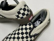 激レア!! VANS SLIPON Pro BMX 黒 白 チェッカー キャンバス ガムソール US7 (25cm) アメリカ企画限定!! スリッポン バンズ_画像3