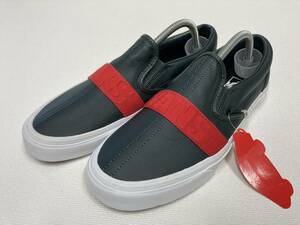 激レア!! VANS SLIPON レザー グリーンxレッド 緑x赤 US10 (28cm) アメリカ企画限定!! スリッポン バンズ