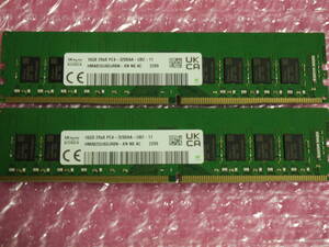 SK hynix 製 16GB×2枚=32G DDR4-3200 デスクトップPCメモリ HMA82GU6DJR8N-XN 動作確認済み