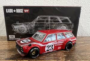 MINI-GT 1/64 ダットサン KAIDO 510 ワゴン カーボンファイバー V2