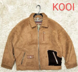 【20AWモデル★】サイズ2 KOOI SHAGGY WOOL JACKET シャギーウールジャケット/キャメル◆ビッグシルエット☆コーイ