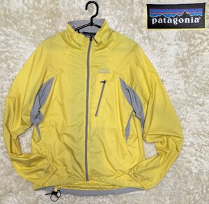 【01年製★】Sサイズ patagonia Velocity O2 Shell 薄手ナイロンジャケット/黄◆パタゴニア (152)