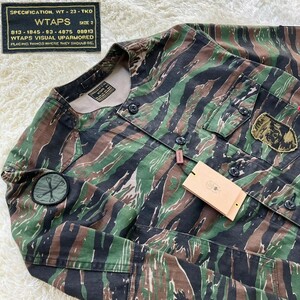 【未使用★17ss】サイズ2 WTAPS TIGER STRIPE SCOUT 171GWDT-SHM04 タイガーカモノーカラーミリタリージャケット◆ダブルタップス