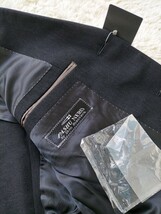 【未使用★定価53,000円】サイズA6 PASHU NERO 3Bスーツ上下/セットアップ◆黒系☆洋服の青山_画像3