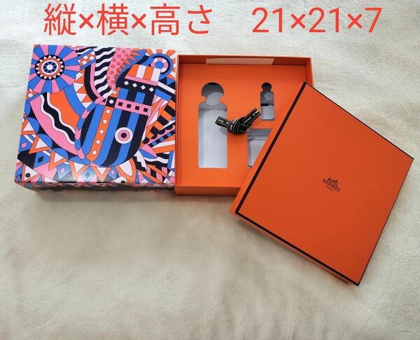 新品未使用☆HERMES エルメス 箱③ 香水 パルファム ケース BOX ボックス 収納ケース 21×21×7