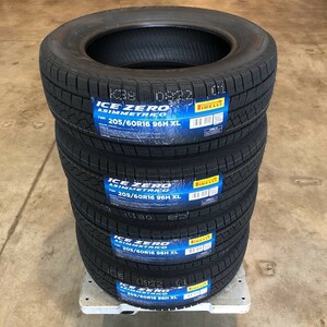 (FE003.7) 送料無料 [4本セット] PIRELLI ICE ZERO ASIMMETRICO　205/60R16 96H XL 2022年以降製造 室内保管 205/60/16 スタッドレス