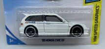 Hot Wheels ホットウィール HONDA '90 CIVIC EF GReddy ホワイト US ホンダシビック_画像1