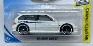 Hot Wheels ホットウィール HONDA '90 CIVIC EF GReddy ホワイト ホンダシビック