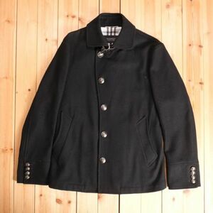 お買い得◆BURBERRY BLACK LABEL◆バーバリーブラックレーベル◆メンズ　男性用　シングルボタンコート　[M] ブラック br07016305