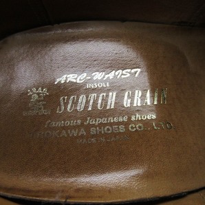 定価30,800円 スコッチグレイン SCOTCH GRAIN 匠シリーズ 上質仔牛革 ストレートチップ レザーシューズ H9046 ブラック 黒 ビジネス 革靴の画像9