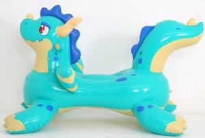 ★Inflatable World製 ドラゴンライドオン(グリーン）/空気ビニール風船人形/空ビ ツヤありタイプ Dragon Ride on (green) PoolToys Float