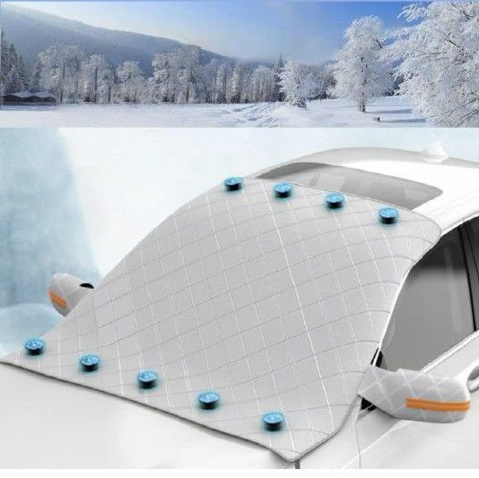 フロントガラスカバー 凍結防止シート 車 内蔵強力磁石9枚 フロントガラスカバー 凍結防止 車サンシェード 霜よけ 