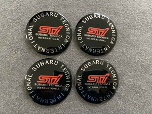 ◆スバル SUBARU STI◆312番◆車用 ホイールセンターキャップ ハブキャップ シール 4枚セット◆直径56mm◆送料無料