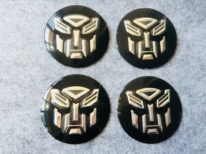 ◆汎用Transformers◆90番◆車用 ホイールセンターキャップ ハブキャップ シール 4枚セット◆直径56mm◆送料無料