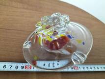 コレクション　昭和　レトロ　アンティーク　ガラス　工芸ガラス　灰皿　エンゼルフィッシュ　魚　飾り_画像3
