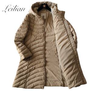 A12◆極美品 レリアン Leilian 大きいサイズ 13 XL前後 キルティング フレア コート ジャケット ライト 中綿 身幅53cm 綺麗なシルエット