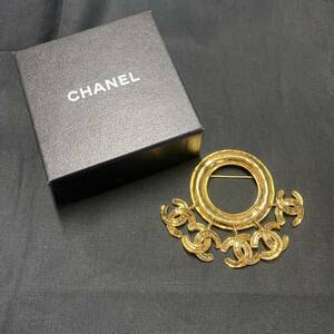 【箱付】CHANEL 94P ココマーク5連 シャネル ゴールドカラー ブローチ 丸型ブローチ ヴィンテージ フランス製