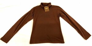  б/у одежда женский с биркой не использовался товар cantwo can two с высоким воротником футболка с длинным рукавом оттенок коричневого 160-82-63-88 размер LA-13 20231109