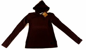  old clothes lady's tag attaching unused goods cantwo can two hood long sleeve tops brown group 160-82-63-88 size LA-15 20231109