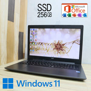 ★美品 新品SSD256GB★LaVie NS100K Webカメラ Celeron N4000 Win11 Microsoft Office 2019 Home&Business 中古品 ノートPC★P61536