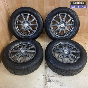 スタッドレスセット 195/65R15 2018年製 ダンロップ WM02 & ファイナルスピード 15インチ 6.0J +52 5H 114.3 4本セット 80ノア など ◇004