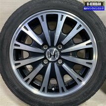 N-ONE N-WGN N-BOX 等 ホンダ N-BOX 純正 4.5-15+45 4H100 ダンロップ EC202 165/55R15 15インチ 4本セット 009k_画像2