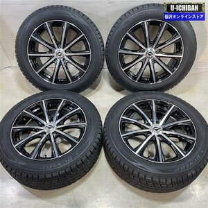 ハリアー 等 アクセルフォー 7.5-18+38 5H114.3 ダンロップ SJ8 235/55R18 18インチ スタッドレス 4本セット 009