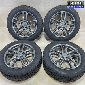 ポロ 等 ユーロテック 6-15+38 5H100 2022年製 VIKING ウィンターテックWT6 185/60R15 15インチ スタッドレス 4本セット 009