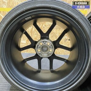 希少 50プリウス GRスポーツ 純正 ホイール 18インチ ブラックスパッタ 5H 100 ダンロップ SPスポーツ 225/40R18 カローラツーリング可 002の画像8