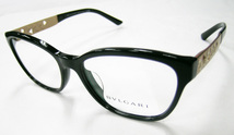 値下 BVLGARI ブルガリ 正規品 眼鏡フレーム BV4153-501 ブラック 黒縁 / マットゴールド 新品 フルリム ウェリントン メガネ_画像2