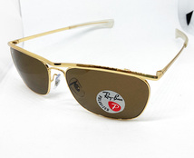 Ray-Ban レイバン 正規品 偏光サングラス Olympian2 DELUXE RB3619-9196/57 ゴールド 新品 ポラライズド オリンピアン2 デラックス _画像2