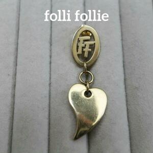 [ анонимность рассылка ] Folli Follie одна сторона уголок серьги Gold Logo Heart 