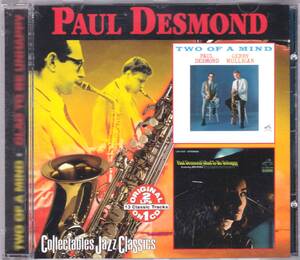 ☆PAUL DESMOND(ポール・デズモンド)/Two For Mind＆Glad To Be Unhappy『62年＆65年リリースの超大名盤の２in１！79分超収録！』◆レア☆